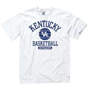 Kentucky Wildcats Adult Basically Basketball T Shirt   White  