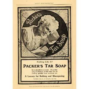   Ad Packers Tar Soap Bathing Shampooing Pines NY   Original Print Ad