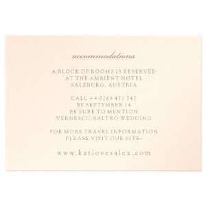  Victoria Accommodations Card by BRIDES Magazine and 