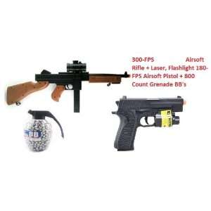 Full Scale 11 RED DOT Rifle 300 FPS Spring Airsoft Submachine Airsoft 