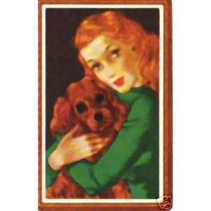  Beautiful Lady with Dog    A Single Vintage Swap Playing 