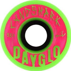  Landshark Dayglo 53mm Green Skate Wheels Sports 