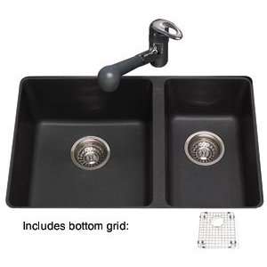 Kindred Sinks KGDC2RU 8 Combination Bowl Undermount Granite Sink Slate