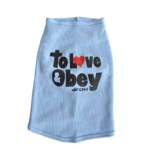 Ruff Ruff and Meow Dog Tank Top, To Love and Obey, Blue, Small