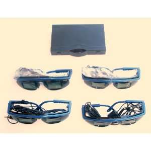  3DTV kit for CRT TVs  4 wired glasses, sync box Camera 