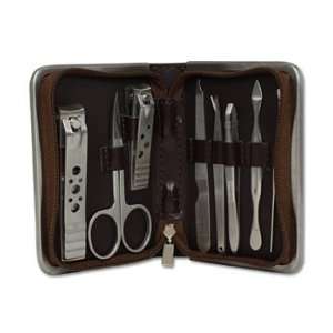  Swagger & Swoon Brown Mock Croc Manicure 8 piece Set 