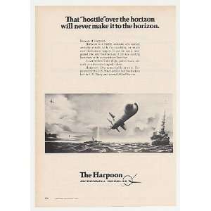 1980 McDonnell Douglas Harpoon Anti Ship Missile Print Ad  