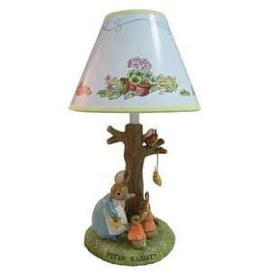  Beatrix Potter Peter Rabbit & Mrs. Rabbit Bunnies Lamp 