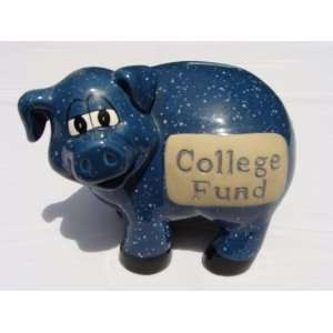  Blue Piggy Bank College Fund 