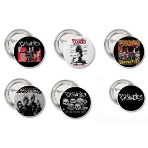 Punk Rock Band The Casualties 1 inch & 1 1/2 inch Size Button/Pin 12 