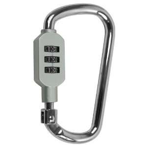  Trademark Tools 75 0490 Chrome Carabiner Combination Lock 