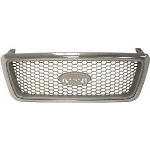 04 06 FORD F150 PICKUP GRILLE TRUCK, Honeycomb Type, Chrome/Silver 