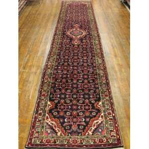  3x17 Hand Knotted Hamedan Persian Rug   170x34