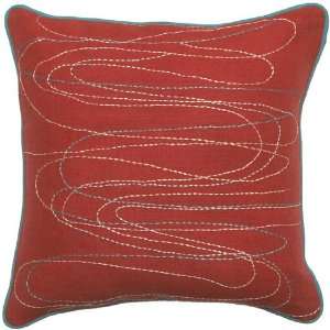  Riptide Red Set of Two Pillows