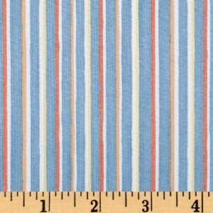   Wide Wind It Up Stripes Blue Fabric By The Yard Arts, Crafts & Sewing