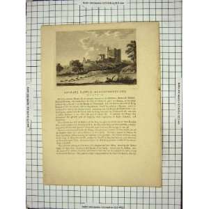   Castle Northumberland Plate 1 England Old Print
