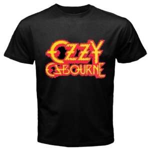  Ozzy Osbourne Band Music Black Color T Shirt Logo Free V 