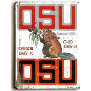  Wood Sign Ohio State VS Oregon by unknown. Size 12.00 X 9 