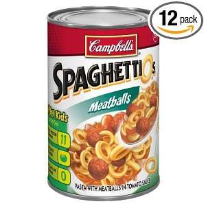 Spaghettios Spaghetti with Meatballs, 14.75 Ounce Cans (Pack of 12 