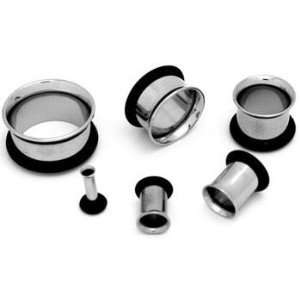   STAINLESS STEEL 12 piece Tunnel Set 10G 0G (Ear Tunnel, Ear Gauges