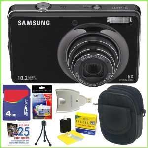  Samsung SL420 10MP Digital Camera in Black + 4GB Accessory 