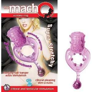 Bundle Macho Ecstasy Ring Purple and 2 pack of Pink Silicone Lubricant 