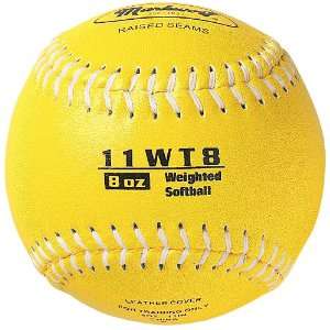   Coded Weighted 11 Inch Softball (8 Ounce, Yellow)