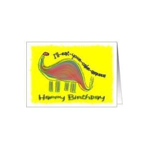  Happy dinosaur birthday four year old Card Toys & Games