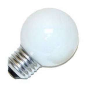 Bulbrite 25G16EWH 25W G16 Globe 120V Medium Base Light Bulb, White