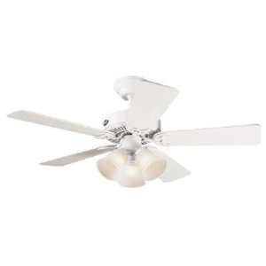  Hunter HR21230 42 Inch White Ceiling Fan with Light