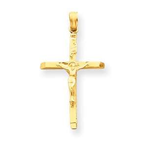  14kt 1in Crucifix Pendant/14kt Yellow Gold Jewelry
