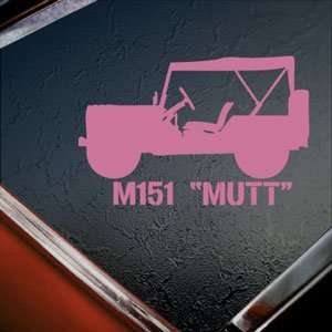  M151 Mutt Vietnam Era Jeep Top Up Pink Decal Car Pink 
