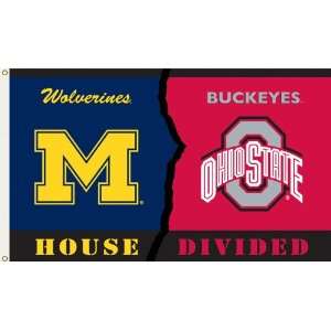  Michigan Ohio State House Divided 3x5 Flag Sports 