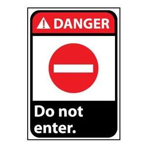 Danger Sign 14x10 Aluminum   Do Not Enter  Industrial 