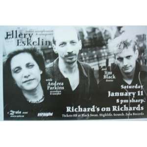  Ellery Eskelin Andrea Parkins Vancouver Concert Poster 