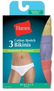  Hanes 3 Pack Comfort Soft Stretch Bikini ET42 Clothing