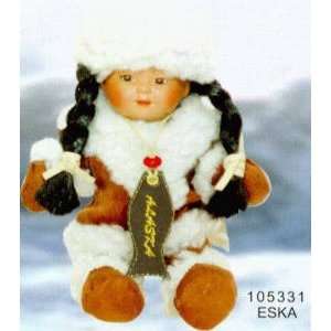  Native American Eska Porcelian Doll 
