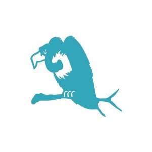  Vulture Large 10 Tall TEAL vinyl window decal sticker 