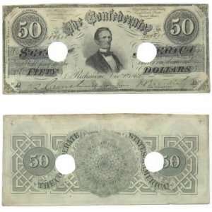  Confederate States of America 1862 $50 