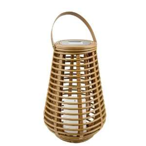   GL29352LB 10 Inch Solar Rattan Basket, Light Brown