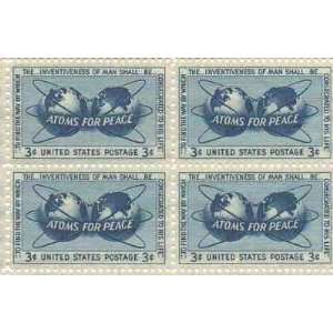  Atoms for Peace Set of 4 x 3 Cent US Postage Stamps NEW 