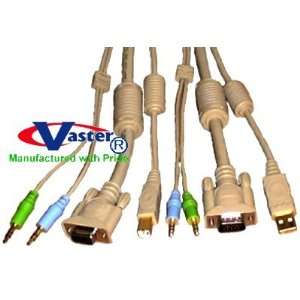  Usb2.0, High Resolution KVM Cable Set (2 In1), for Svga 