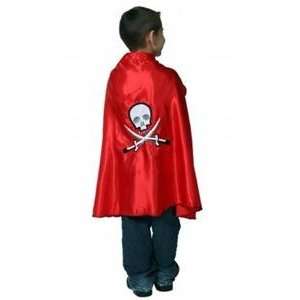  Red Carribean Pirate Skull Dressup Cape Costume Lot 6 