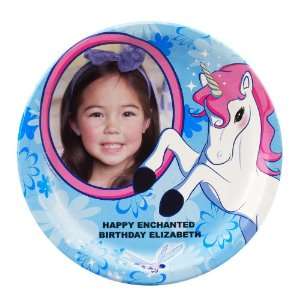  Enchanted Unicorn Personalized Dinner Plates (8) Toys 