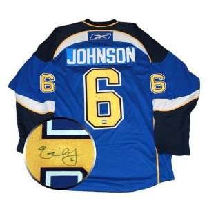  Erik Johnson Signed Jersey Replica Dark   Autographed NHL 