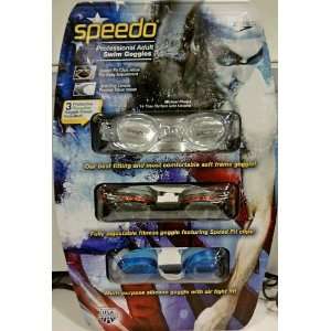  Speedo Professional Adult Swim Goggles, 3 pack Sports 