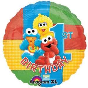  Sesame Street 1st Birthday 18 Foil Balloon