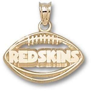  Washington Redskins NFL Pierced Football Pendant (14kt 