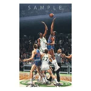  Jumpball   Mini Giclee on Canvas     12  H X 10  W, open 