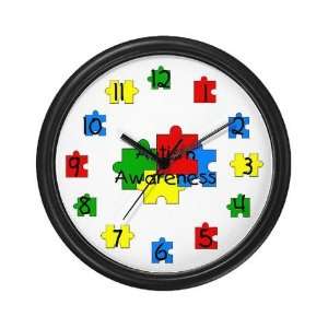  Autism Peace Symbol Autism awareness Wall Clock by 